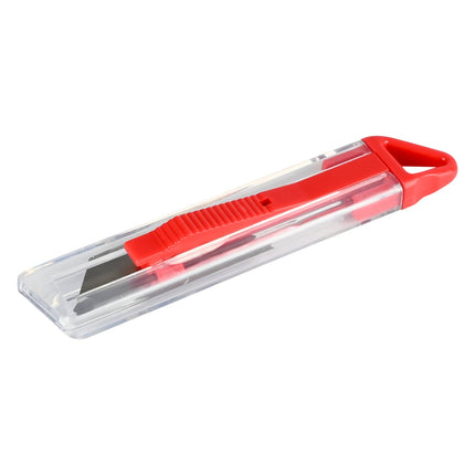 Benson Veiligheidsmes - 130 mm - Automatisch Intrekbaar - Transparant Rood