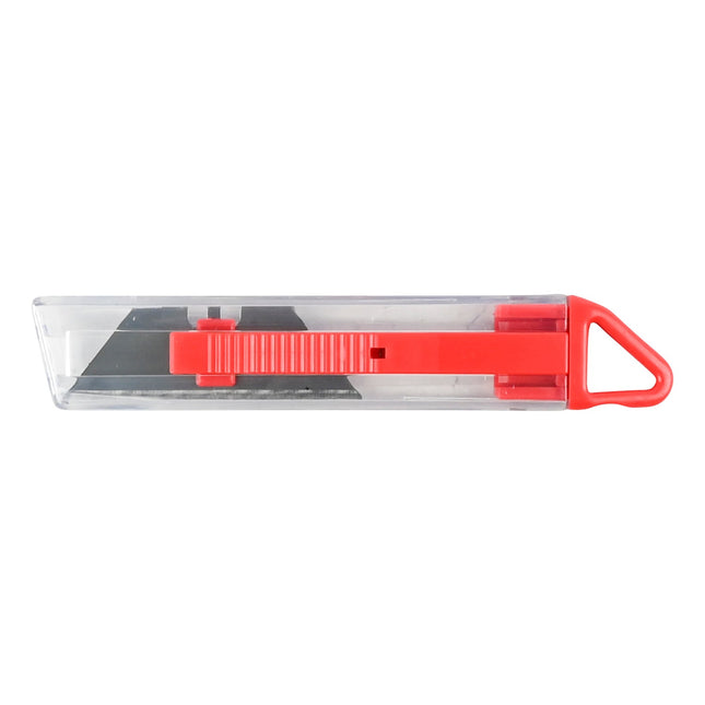 Benson Veiligheidsmes - 130 mm - Automatisch Intrekbaar - Transparant Rood