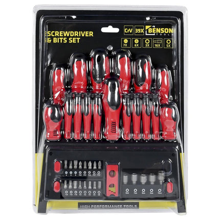 Benson Schroevendraaier- en Bitset - 39-delig - Compact & Compleet