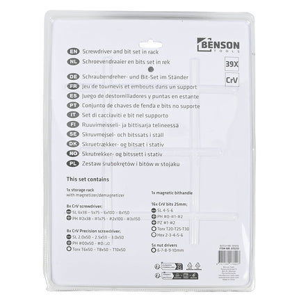 Benson Schroevendraaier- en Bitset - 39-delig - Compact & Compleet