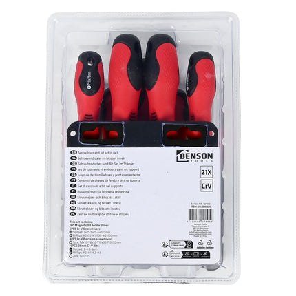 Benson Schroevendraaier- en Bitset in Rek - 21-delig - Compact & Georganiseerd