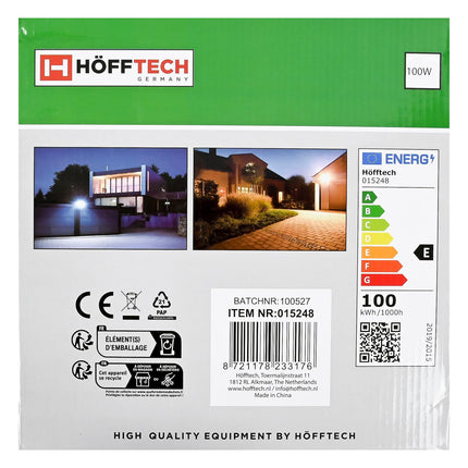Hofftech LED Straler Flat - 100W - 10000 Lumen - Met Sensor