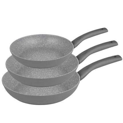 Dealzzz Pannenset - 3-delig - RVS - 20, 24 & 28 cm - PFOA-vrij - Grijs