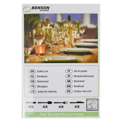 Benson Bestekset - 16-delig - Volledig RVS - Vaatwasserbestendig