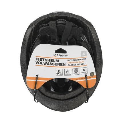 Benson Fietshelm Volwassenen - Maat S (52-54 cm) - Donkergrijs - Verstelbaar - Ventilatie