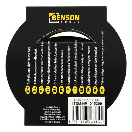 Benson Glow-in-the-Dark Anti-slip Tape 25 mm x 5 m - Veiligheid in het Donker