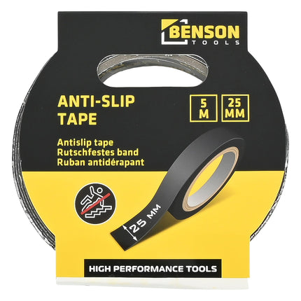 Benson Anti-slip Tape 25 mm x 5 m - Zwart - Voor extra grip