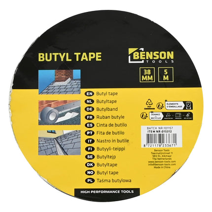 Benson Butyl-tape 38 mm x 5 m - Waterdichte Afdichtingstape