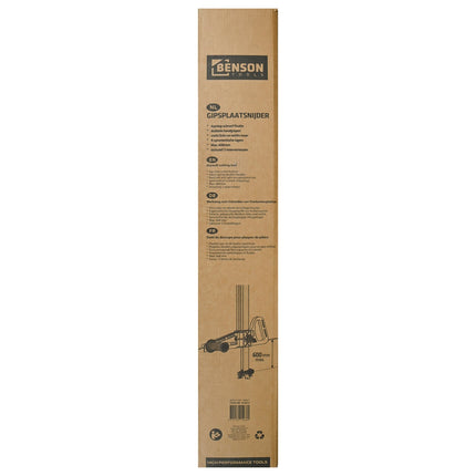 Benson Gipsplaatsnijder - Max. 600 mm - Dubbele Handgreep - Inclusief Reservemessen