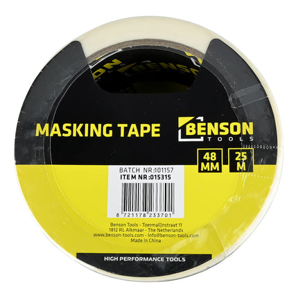 Benson Afplaktape 48 mm x 25 m - Universele Schilderstape