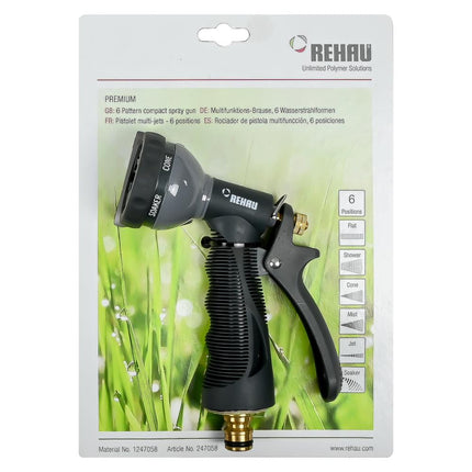 Rehau Pistoolsproeier - 6 Functies - Ergonomisch - Voor 1/2" Tuinslang