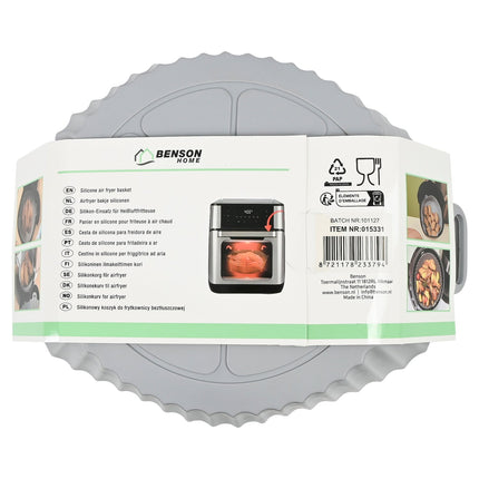 Benson Airfryer Bakje Siliconen - Rond - Ø 22,5 cm - Herbruikbaar