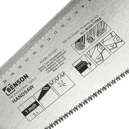 Benson Handzaag - 500 mm - Voor Hout, Bouw & Montage - FSC Gecertificeerd