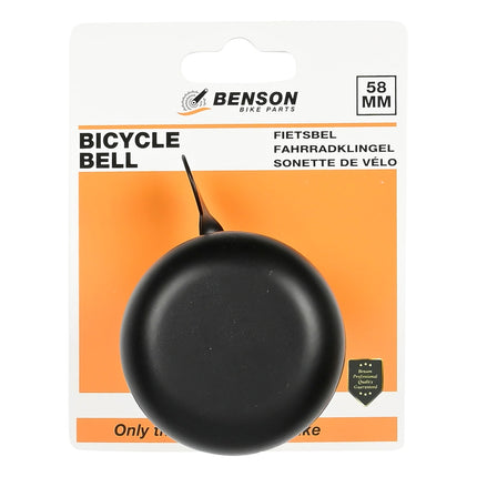 Benson Ding-Dong Fietsbel - Ø 58 mm - Staal - Zwart