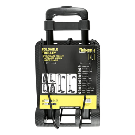 Benson Opvouwbare Trolley Zwart - Compact & Mobiel