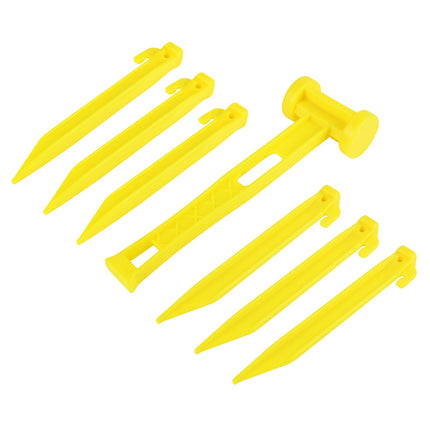 Benson Tentharingen Set met Hamer - 7-delig - Haringen 20 cm - Compact & Handzaam