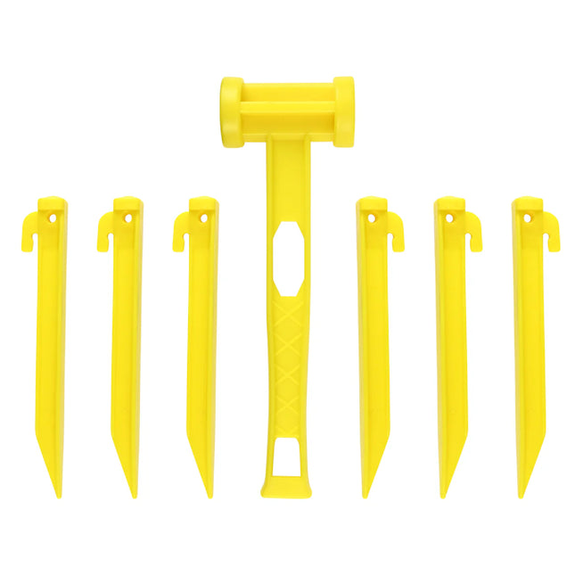 Benson Tentharingen Set met Hamer - 7-Delig - Haringen 20 cm