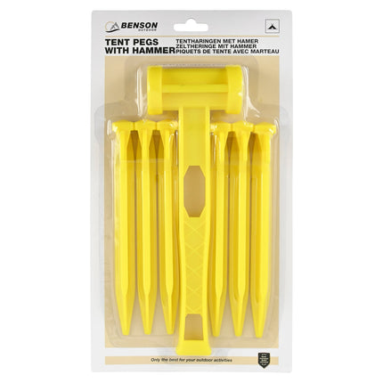 Benson Tentharingen Set met Hamer - 7-Delig - 20 cm