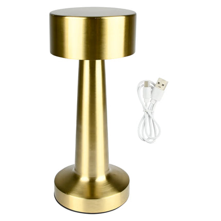 Benson Luxe LED Tafellamp – Goud – Touch Bediening – USB-C Oplaadbaar – 21,1 cm