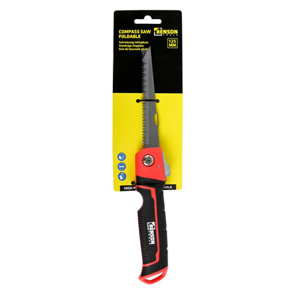 Benson Schrobzaag Inklapbaar - 300 mm - Ergonomische Grip - Voor Hout & Montage