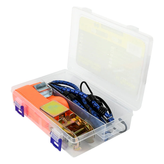Benson Spanband & Snelbinder Mix – 8-delige Set – Universele Ladingzekering