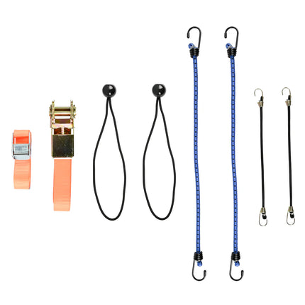 Benson Spanband & Snelbinder Mix – 8-delige Set – Universele Ladingzekering