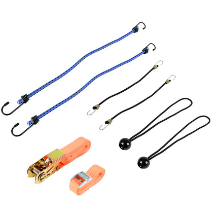 Benson Spanband & Snelbinder Mix – 8-delige Set – Universele Ladingzekering