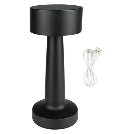 Benson Luxe LED Tafellamp – Zwart – Touch Bediening – USB-C Oplaadbaar – 21,1 cm
