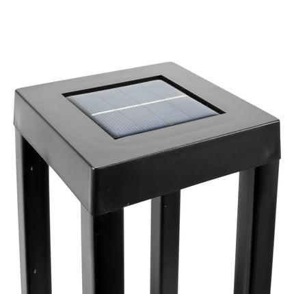 Benson Solar Tuinlamp Rechthoek Open – Set van 2 – Zwart – 46 cm