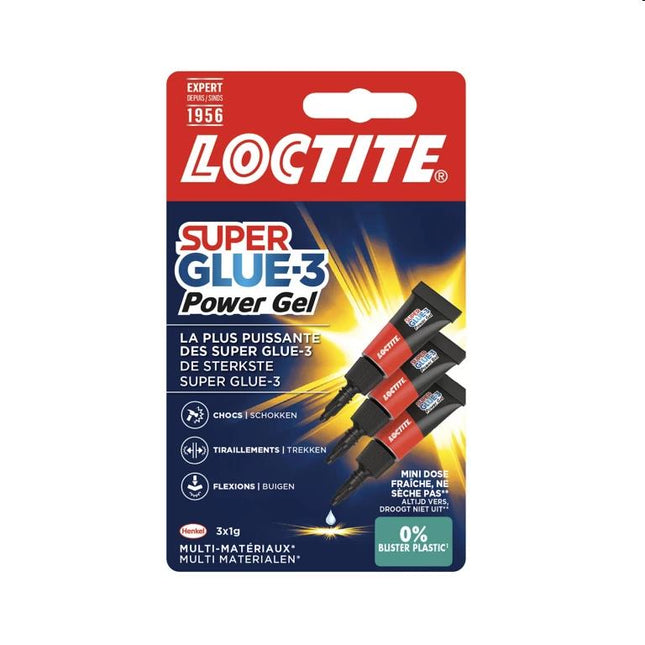 Loctite Power Gel Mini – 3 x 1 g – Extra Sterke Gel-Lijm