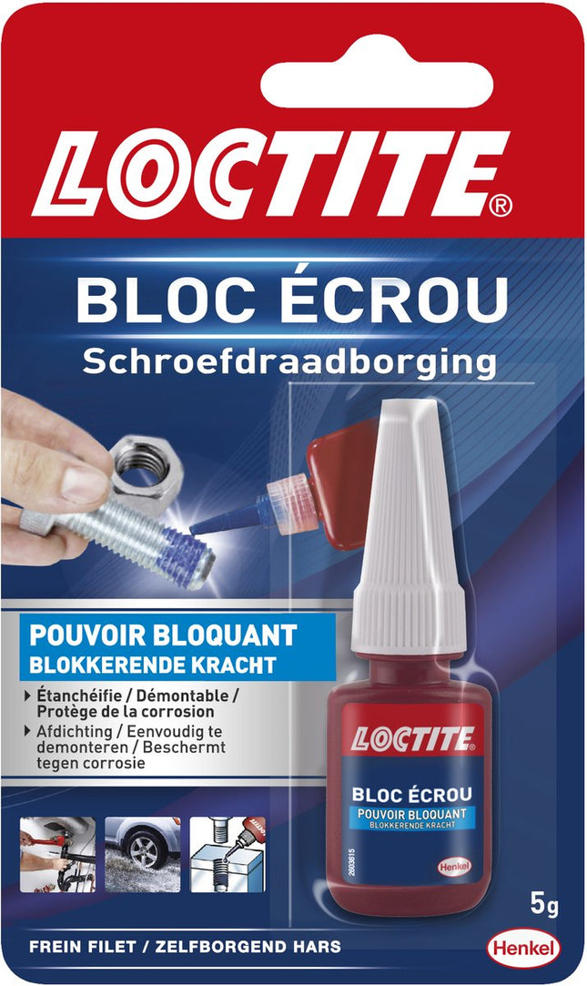 Loctite Schroefdraadborging – 5 g – Voorkomt Lostrillen