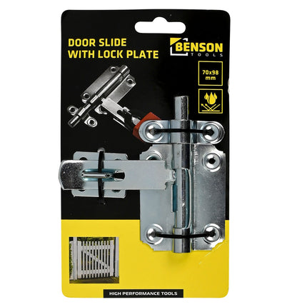 Benson Deurschuif 70 mm met Slotplaat – Compact & Betrouwbaar