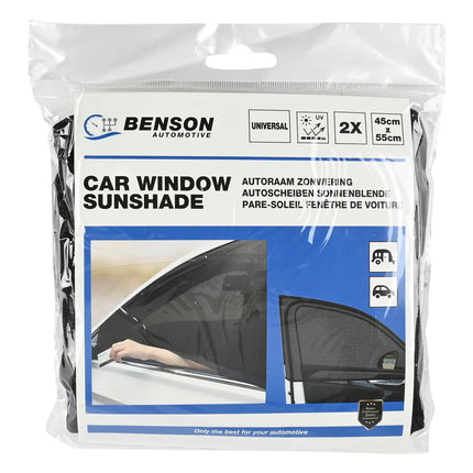 Benson Autoraam Zonwering – 2-delig – Universele Zonwering – UV-Bescherming