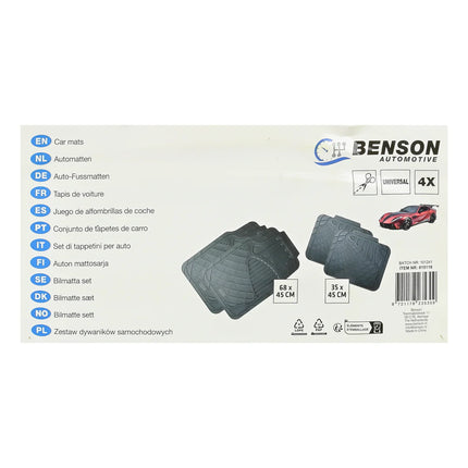 Benson Universele Automattenset – 4-delig – Voor Alle Seizoenen – Op Maat te Snijden