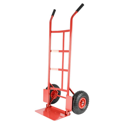 Benson Steekwagen Rood 250 kg - Opklapbaar Plateau - Luchtbanden