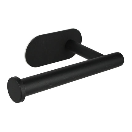 Benson Zelfklevende Toiletrolhouder - Zwart RVS - 16,5 x 8 cm