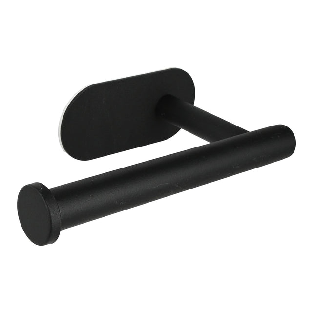 Benson Zelfklevende Toiletrolhouder - Zwart RVS - 16,5 x 8 cm