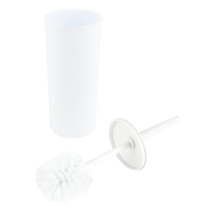 Benson Toiletborstel met Houder - Wit - Rond & Hoog