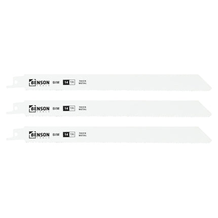Benson Reciprozaagbladen Metaal - 3-delig - 230 mm - 14 TPI