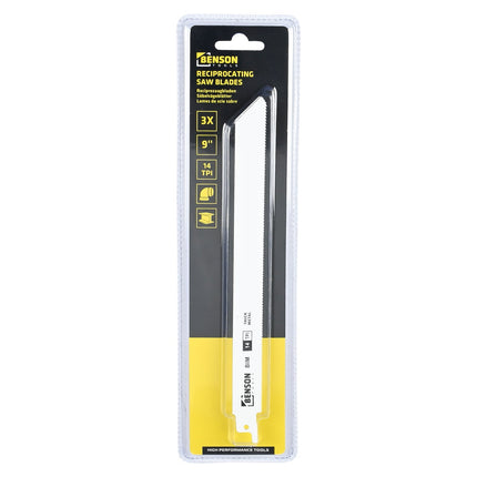 Benson Reciprozaagbladen Metaal - 3-delig - 230 mm - 14 TPI