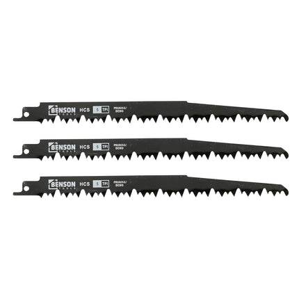 Benson Reciprozaagbladen Hout - 3-delig - Extra Lang (225 mm)