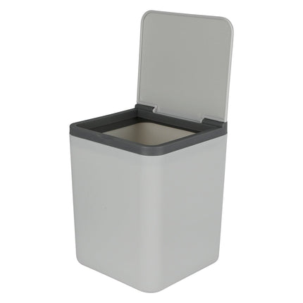 Benson Mini Prullenbak - 12,5 x 12,5 x 15,5 cm - Grijs - Tafelmodel