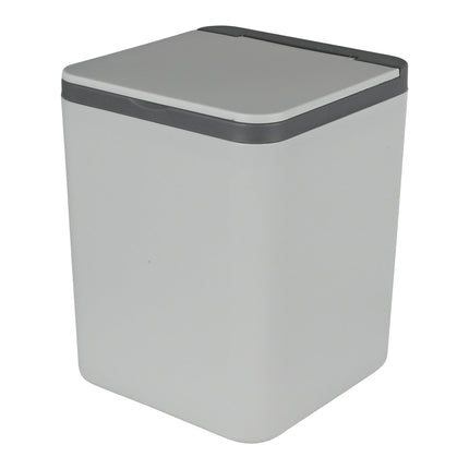 Benson Mini Prullenbak - 12,5 x 12,5 x 15,5 cm - Grijs - Tafelmodel