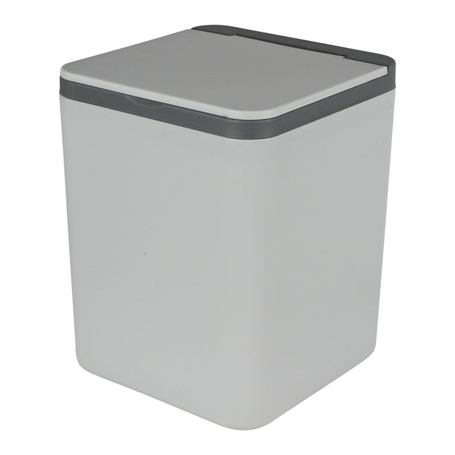 Benson Mini Prullenbak - 12,5 x 12,5 x 15,5 cm - Grijs - Tafelmodel
