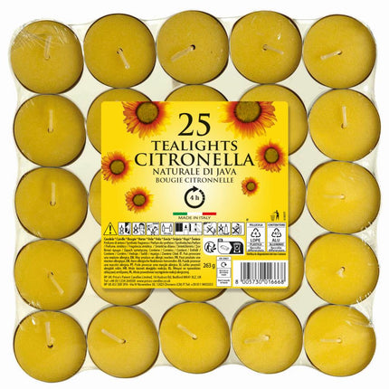 Benson Citronella Theelichten 25 Stuks - Insectenwerend