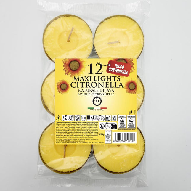 Dealzzz Citronella Kaarsen - Set van 12 - Sfeervol & Insectenwerend