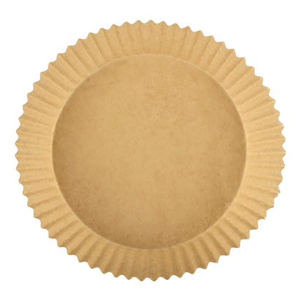 Benson Airfryer Bakjes Bakpapier - Rond ø 20 cm - 100 Stuks - Wegwerp - Bruin