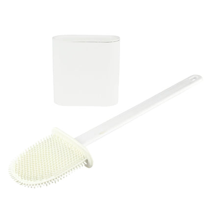 Benson Siliconen Toiletborstel met Houder - Wit - Vierkant - 41 cm