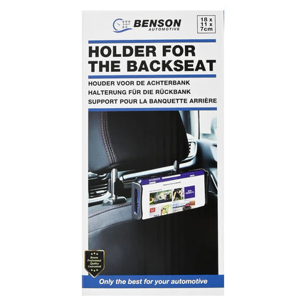 Benson Universele Tablethouder voor de Achterbank – 18 x 11 x 7 cm – Entertainment Onderweg
