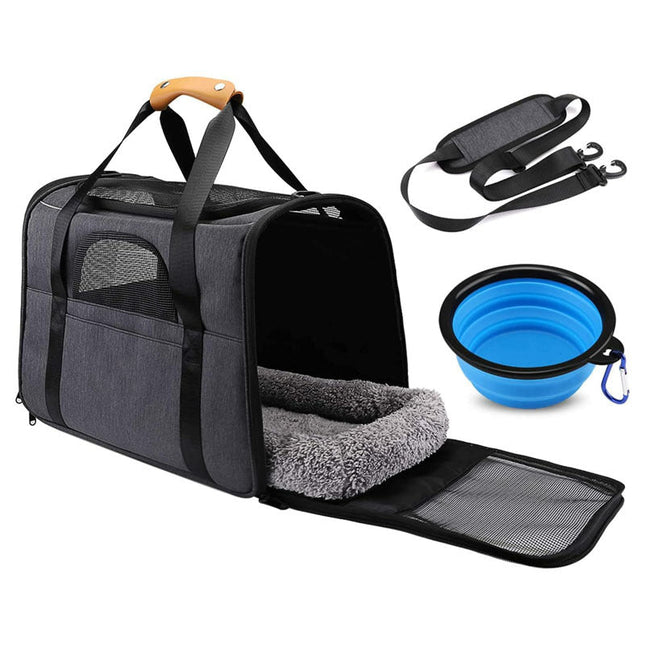 Benson Draagbare Reistas Set voor Huisdieren - 4-Delig - 44 cm